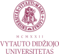 Vytauto Didžiojo universiteto logotipas nukreipiantis į partnerių tinklalapį.